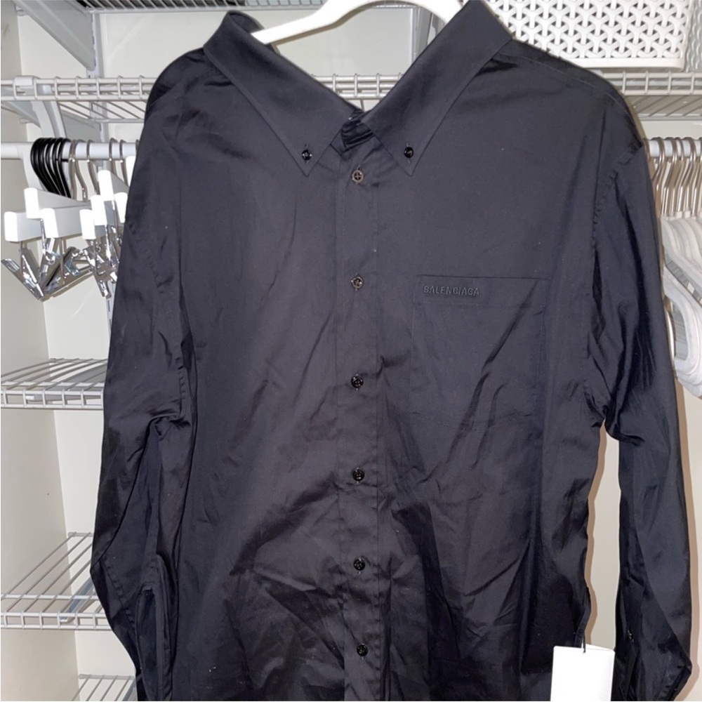 Balenciaga Charcoal Button-Up Shirt